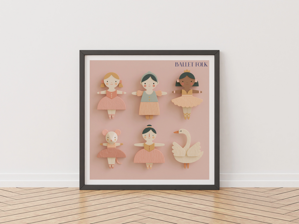 Ballet Folk Nursery Print