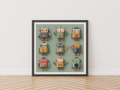 Robot Folk Nursery Print