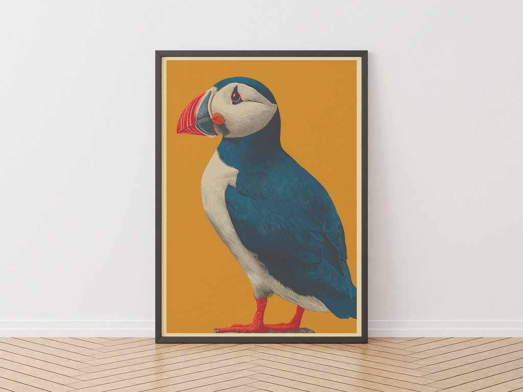 Modern Puffin Art Print