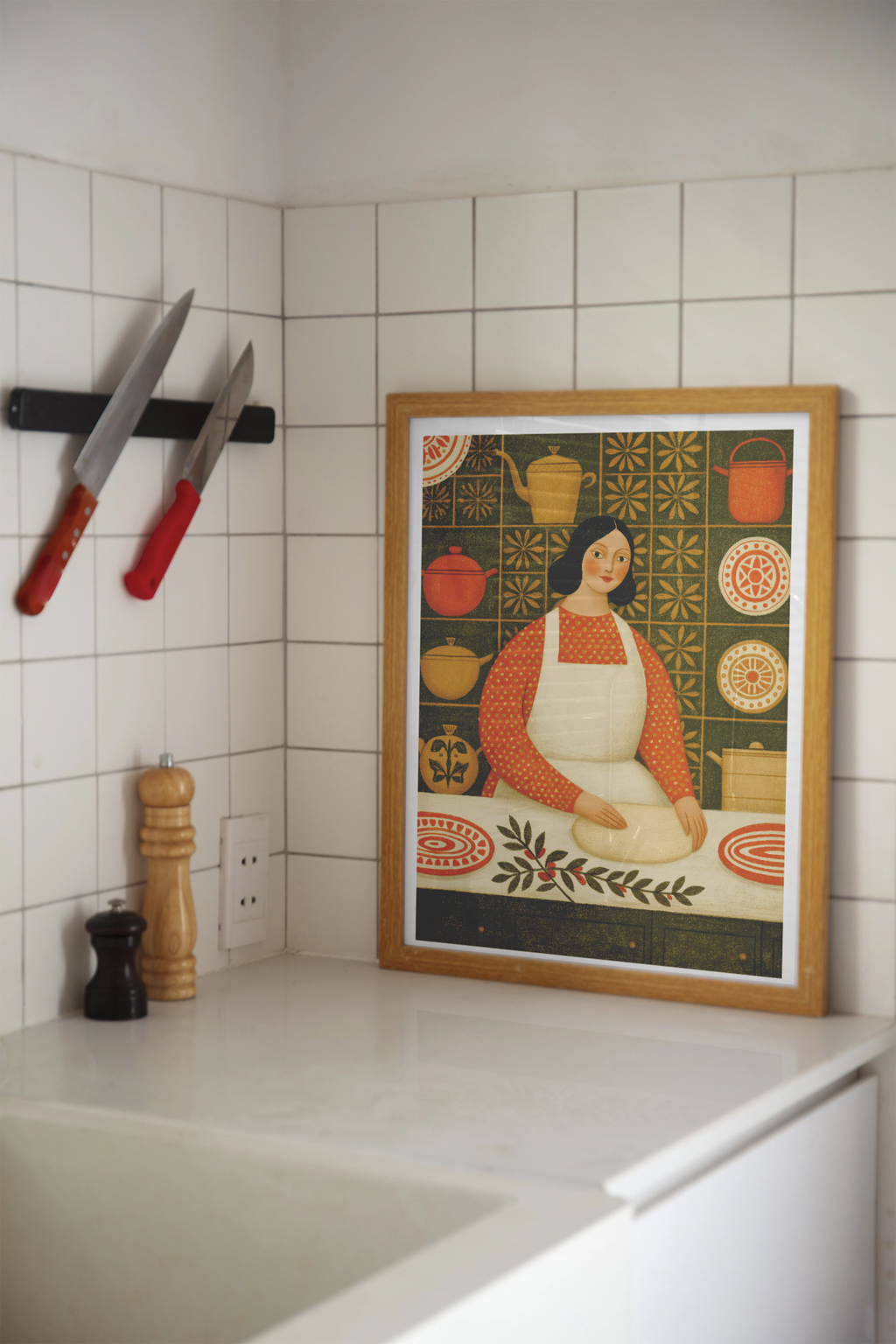 Baker At Home Vintage Print