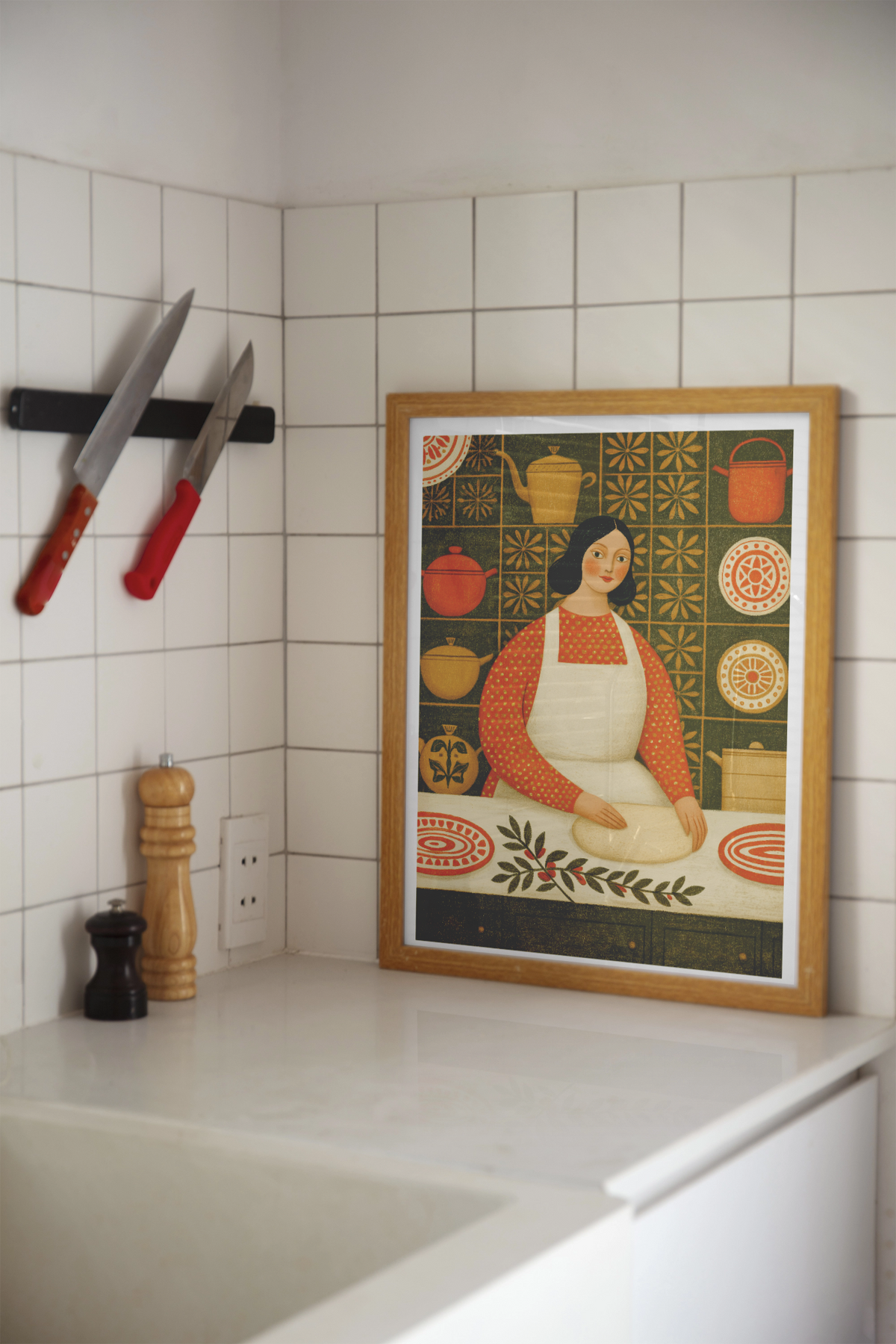 Baker At Home Vintage Print