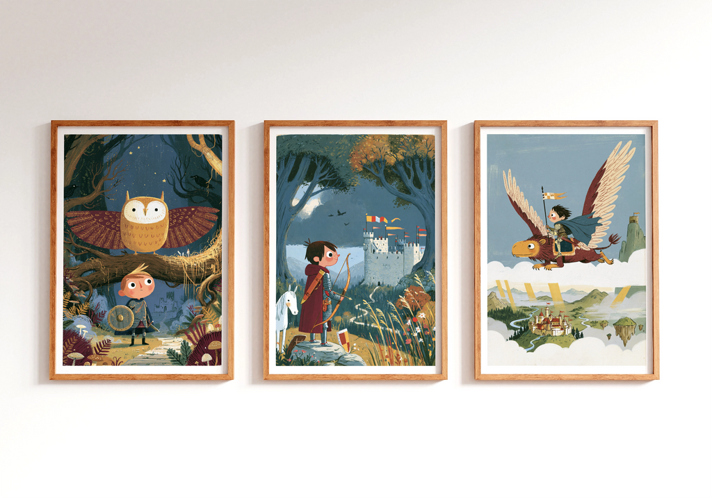 Boys Adventure Wall Art Set of 3