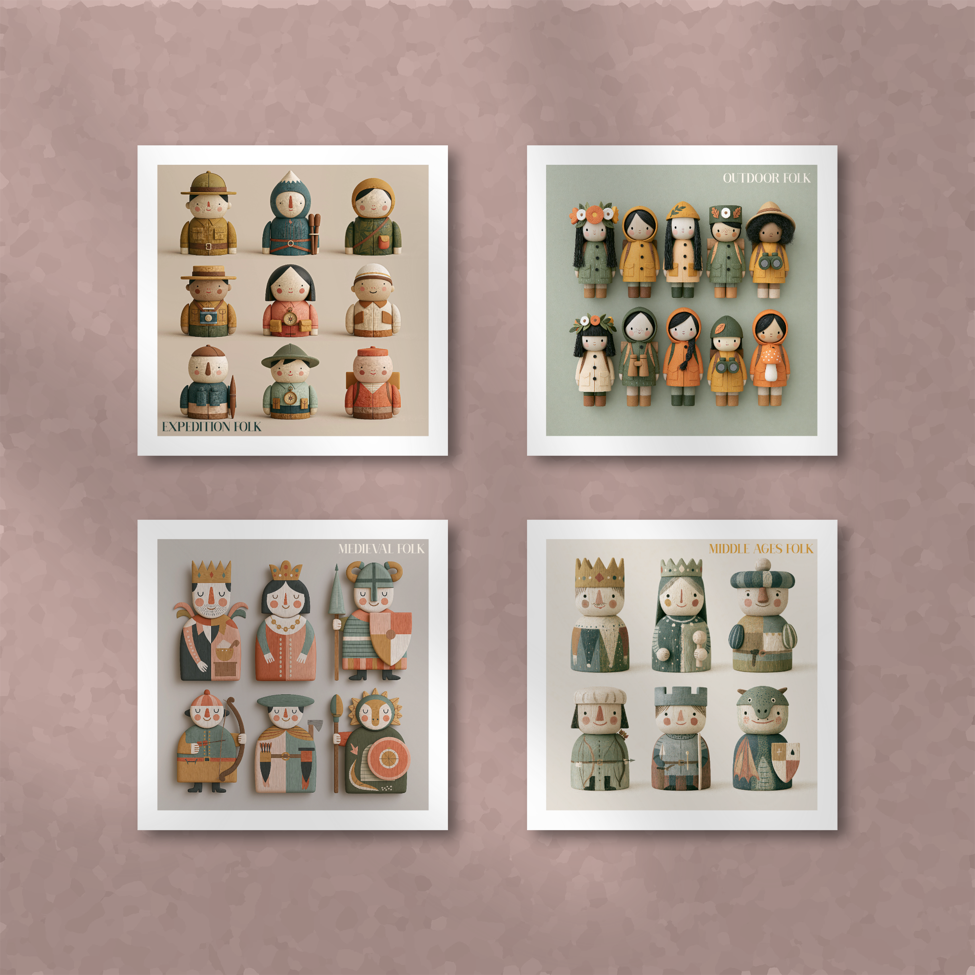Medieval Folk Nursery Print