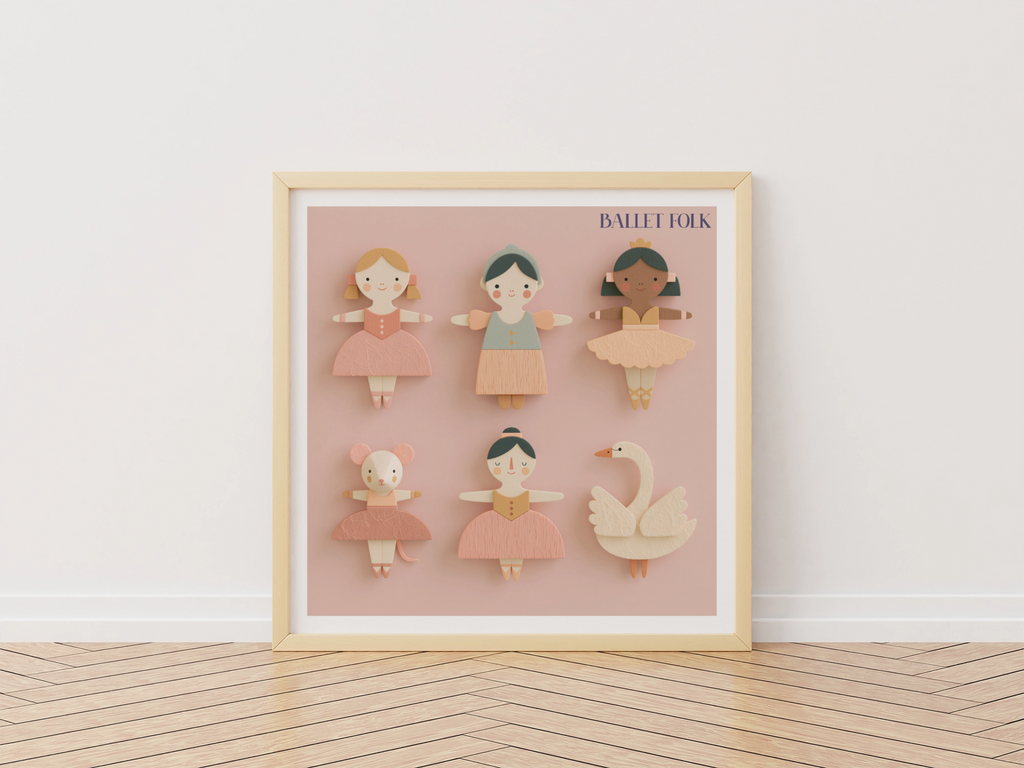 Ballet Folk Nursery Print