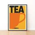 Tea Cup Poster Print | Contemporary Kitchen Decor | Bold TEA Design