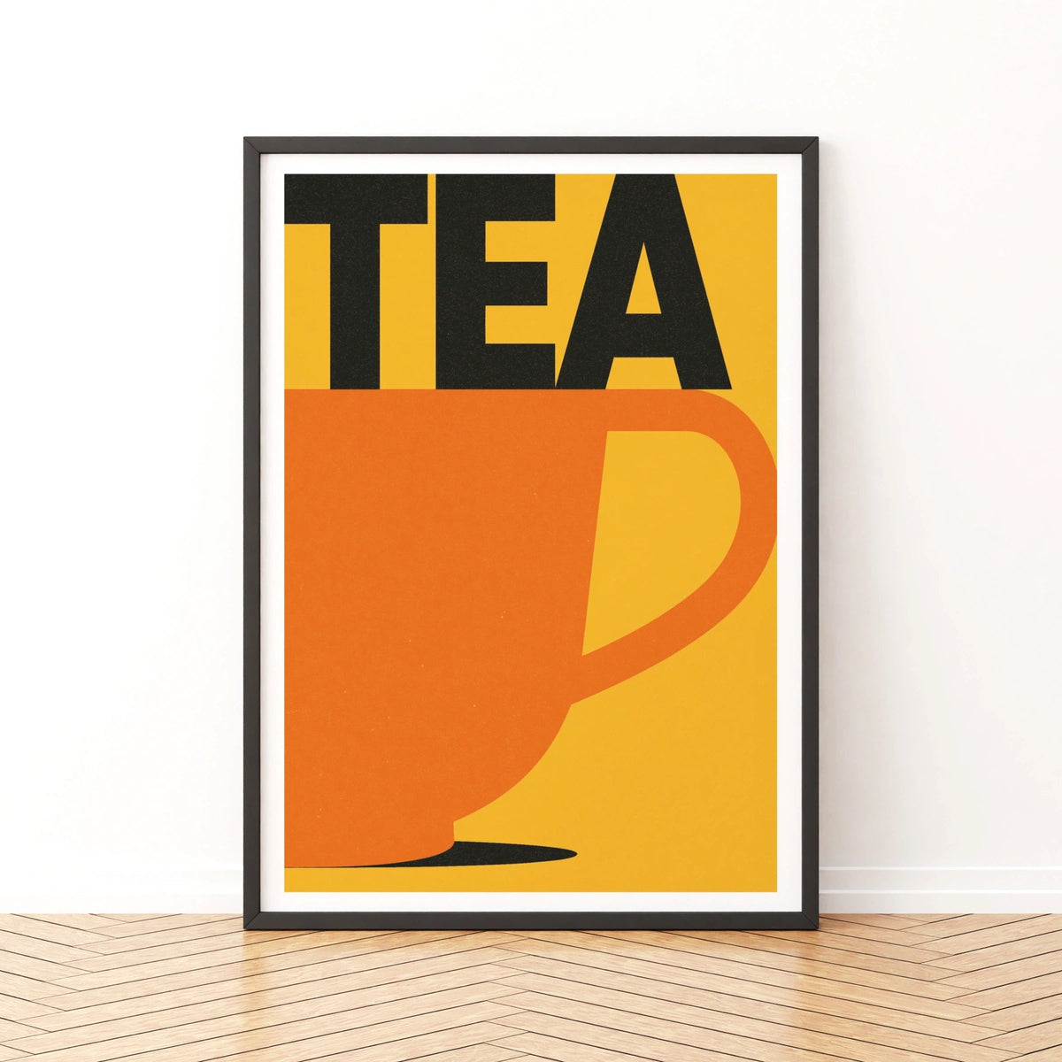 Tea Cup Poster Print | Contemporary Kitchen Decor | Bold TEA Design