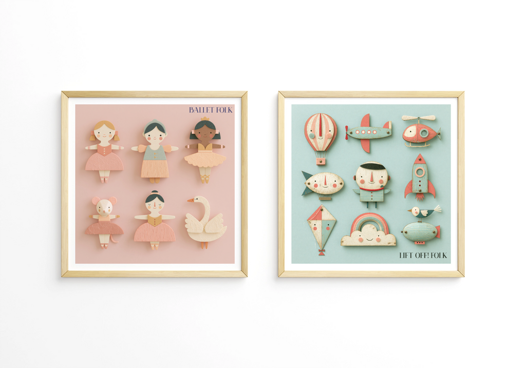 Ballet Folk Nursery Print