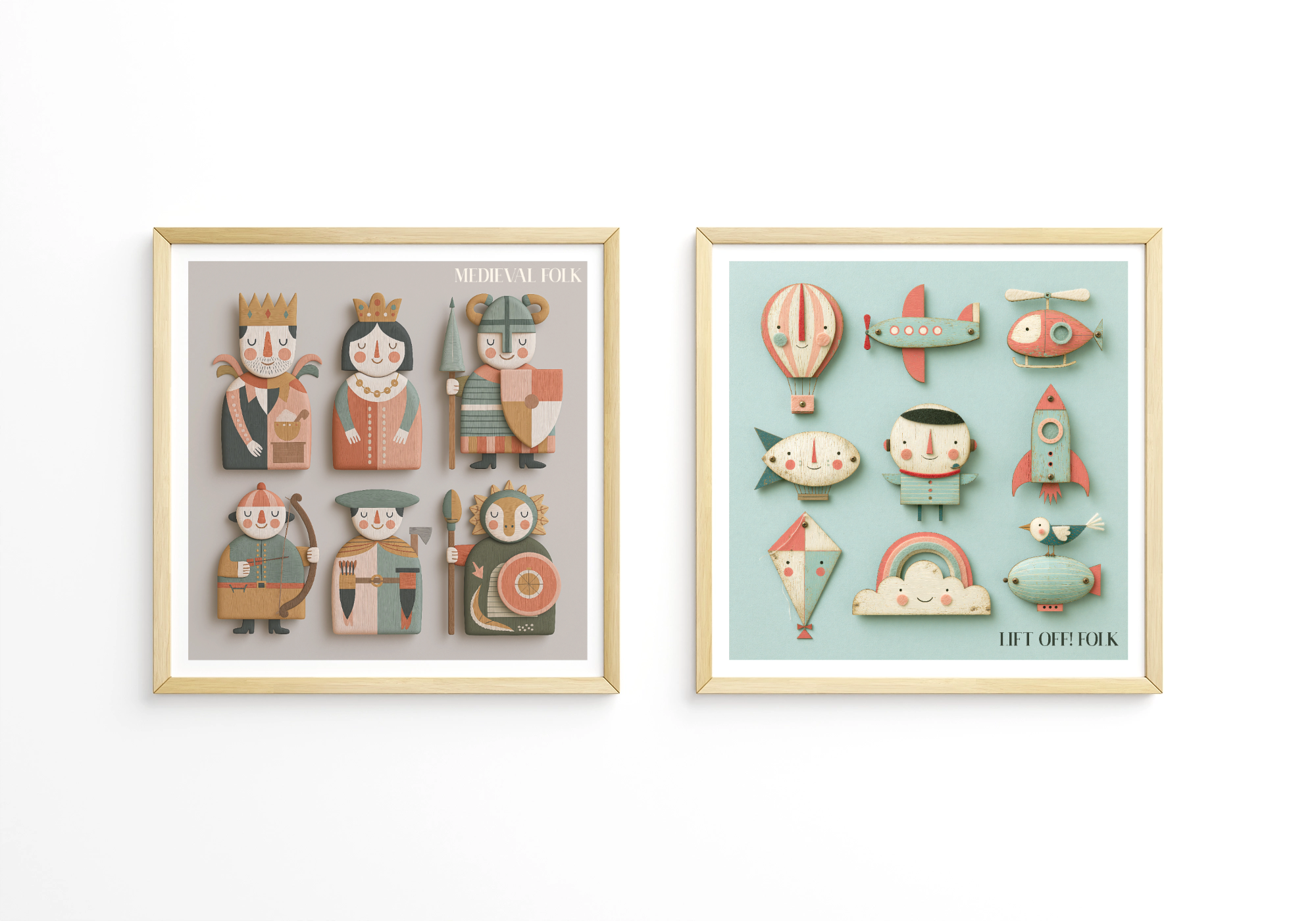 Medieval Folk Nursery Print