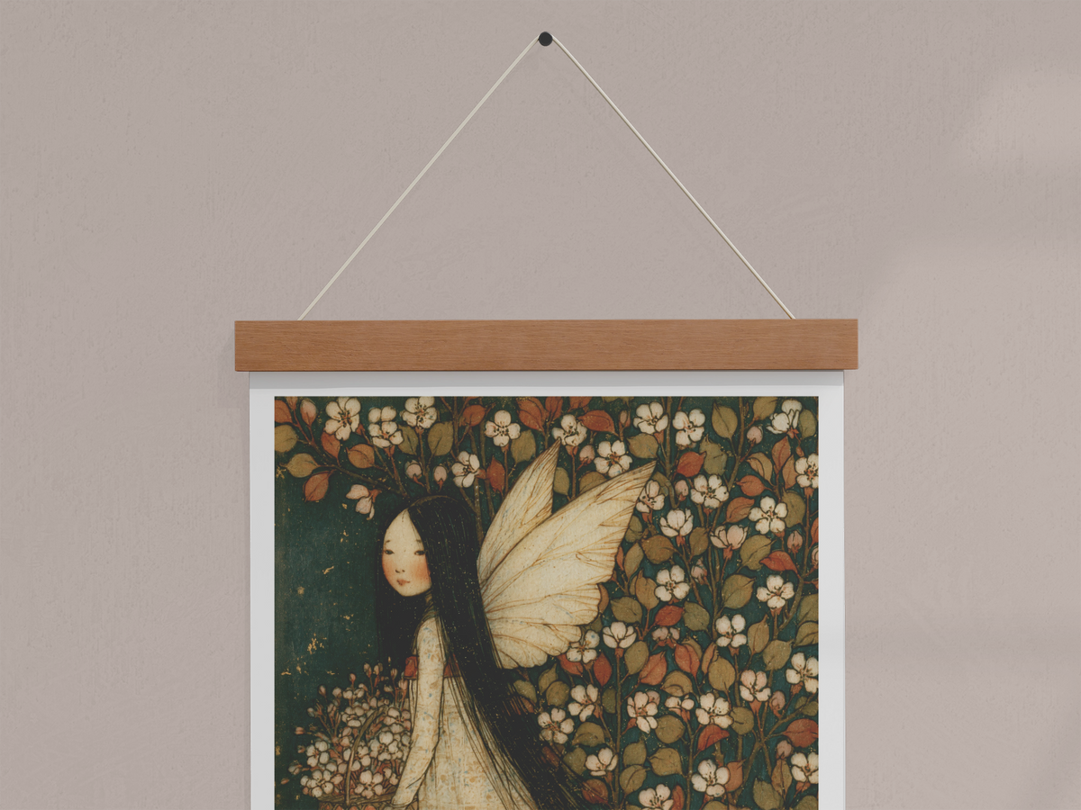Fairy White Cat Print