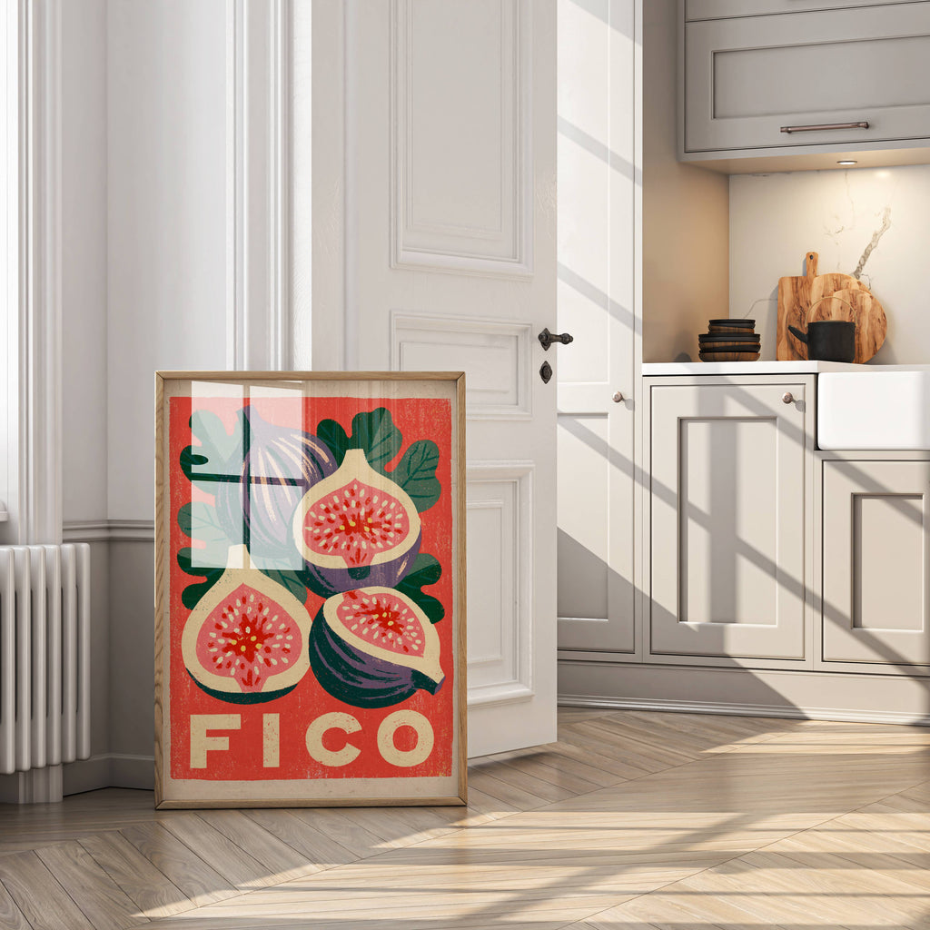 Italian Retro  Fig Print