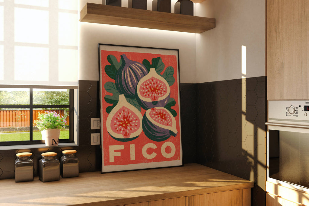 Italian Retro  Fig Print