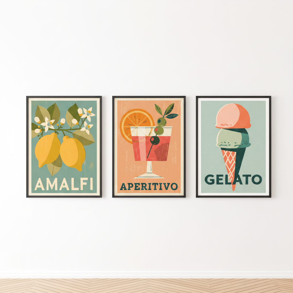 Italian Summer Print Set of 3