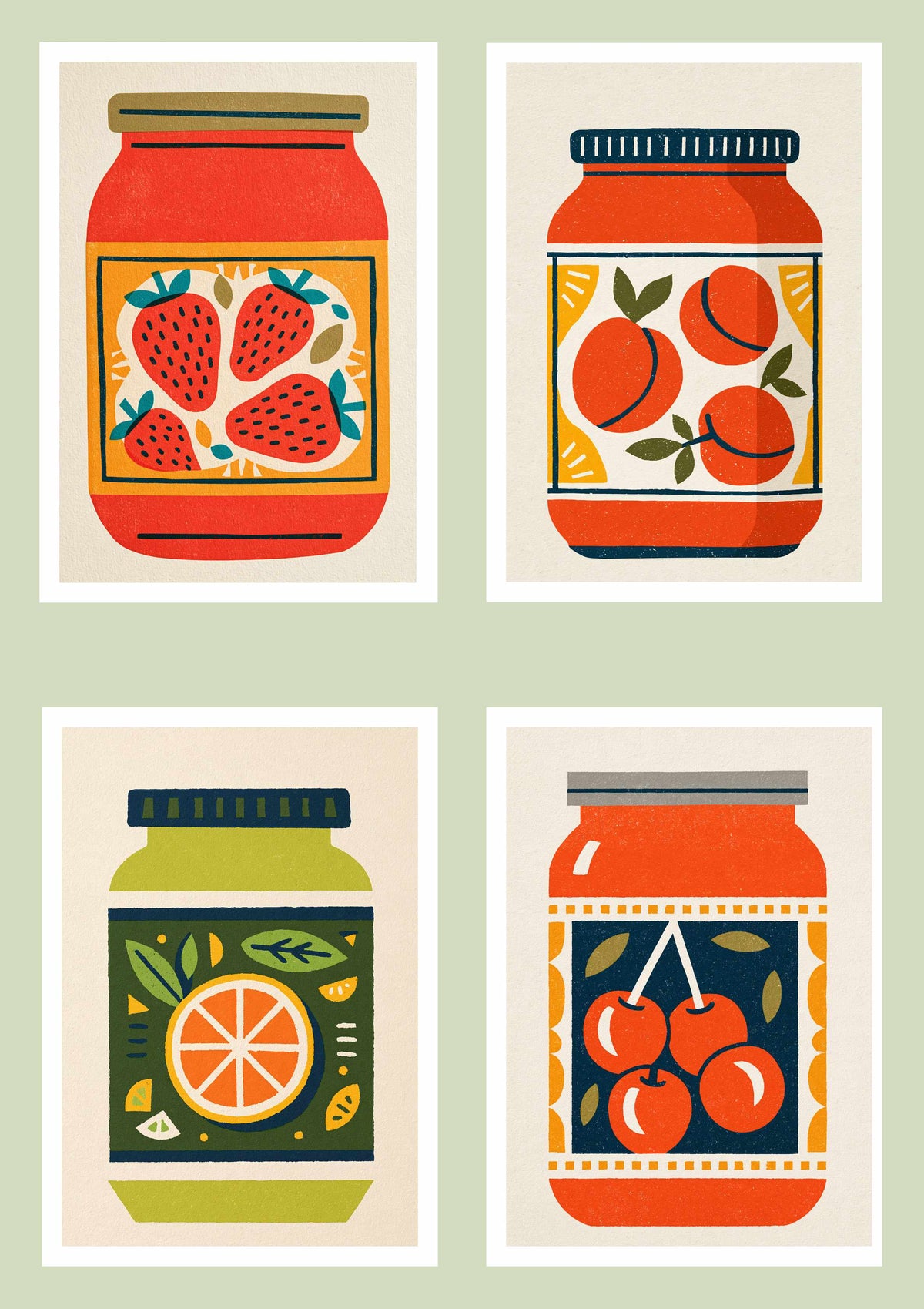 Jam Jar Prints Set of 4