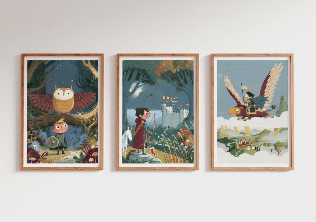 Boys Adventure Wall Art Set of 3