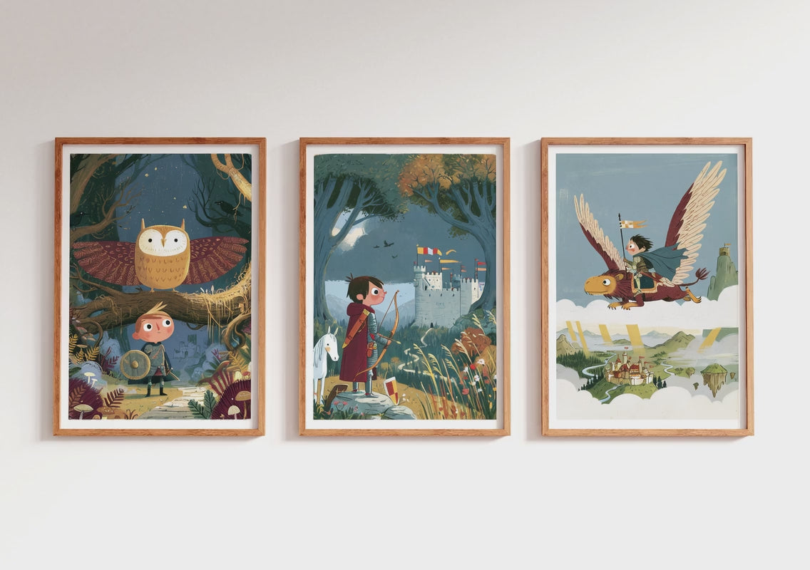 Boys Adventure Wall Art Set of 3