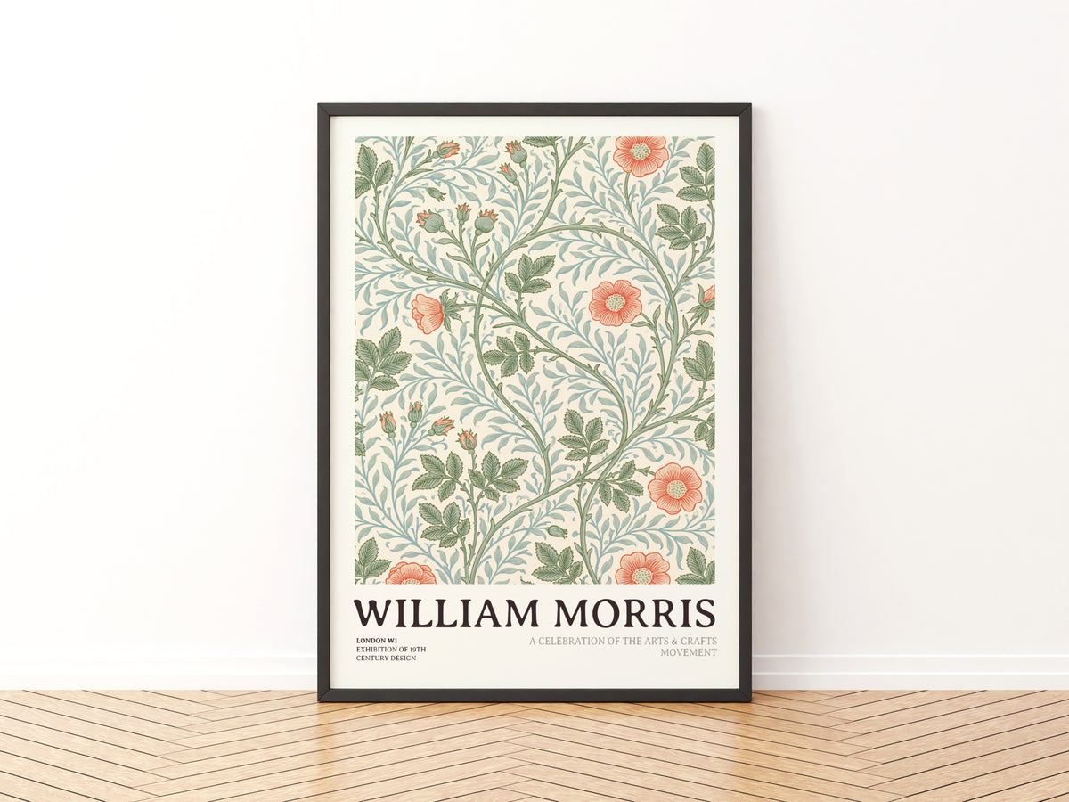 William Morris Exhibition Poster, Arts and Crafts Floral Wall Art, Classic Inspired Prints