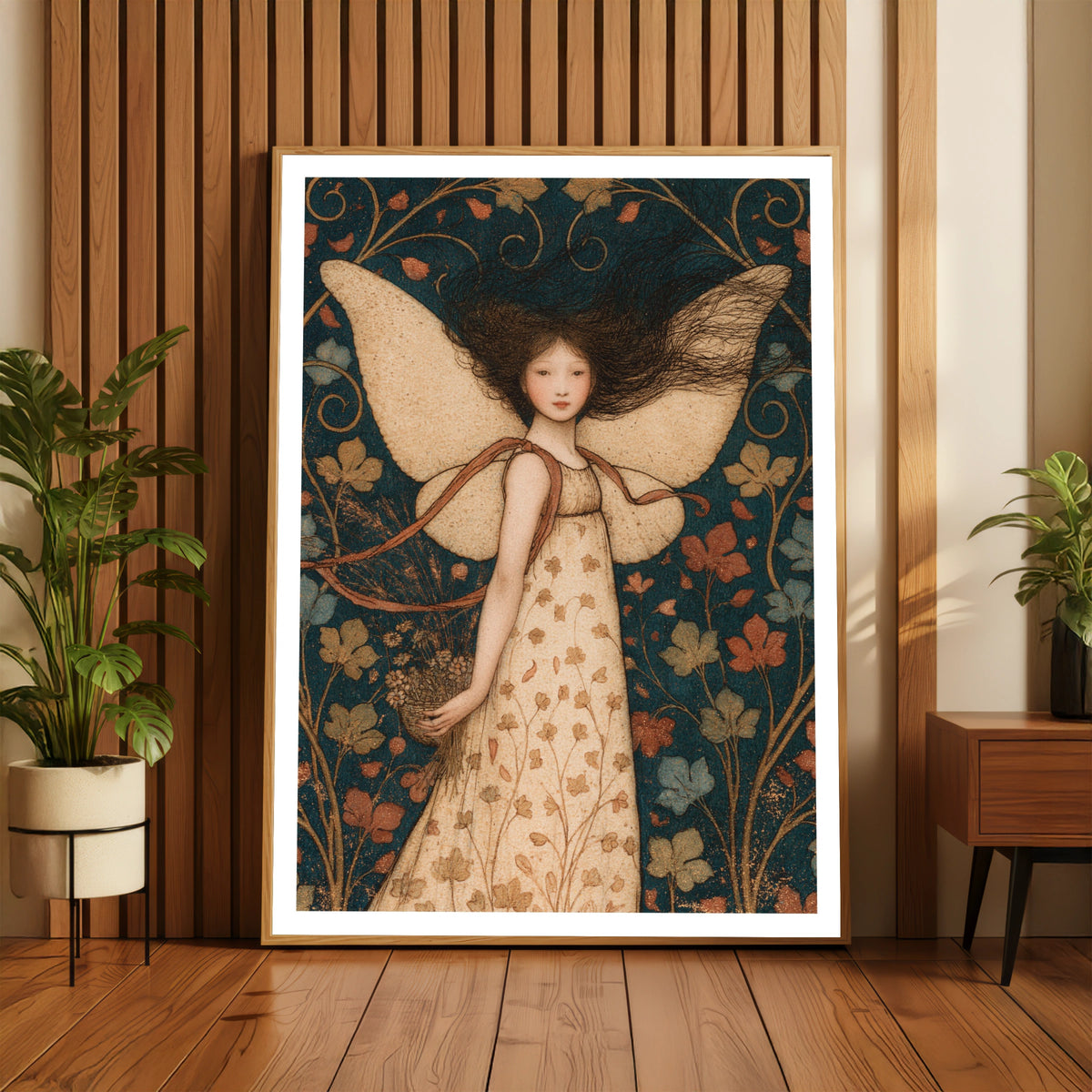Wind Fairy - Magical Weather Fairy -  Girl's Nursery print, Arthur Rackham Inspired Art