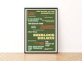 Sherlock Holmes Typography Print, Conan Doyle Stories Poster, Literary Wall Art Gift