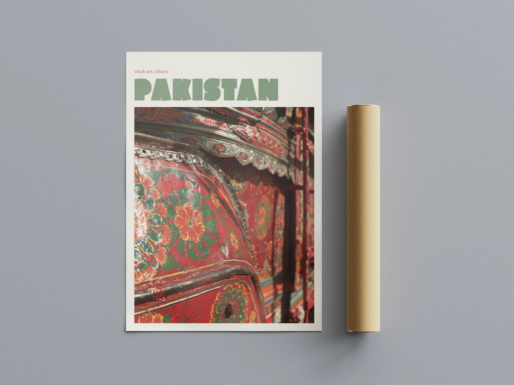 Pakistan Truck Art Print, Contemporary Travel Wall Art, Colourful South Asia Decor