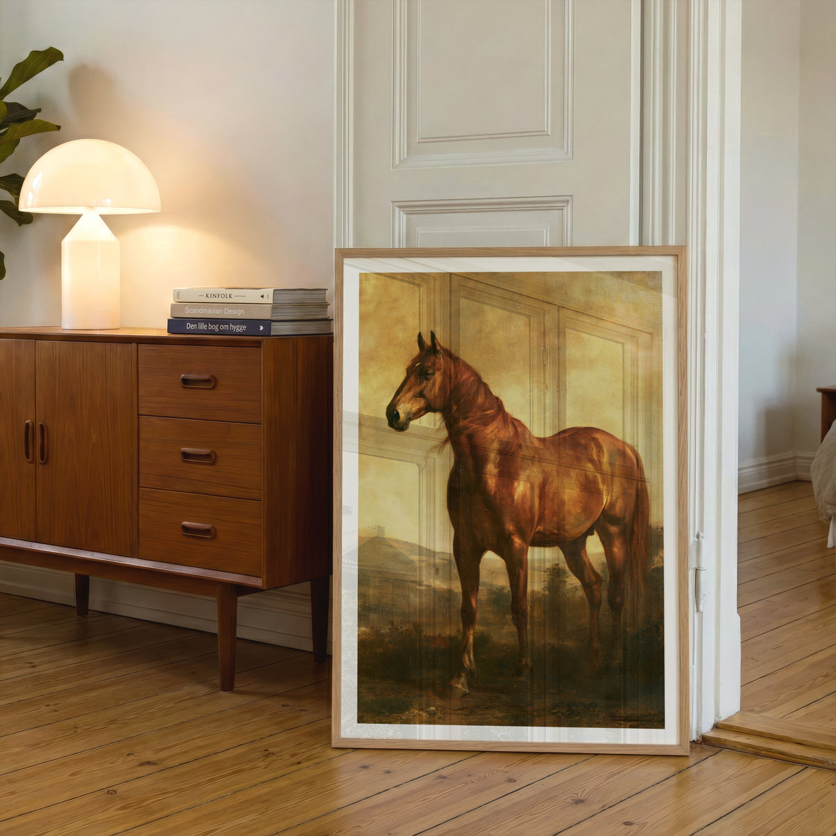 Chestnut Horse Oil Painting Print, Vintage Equestrian Wall Art, Classic Inspired Prints