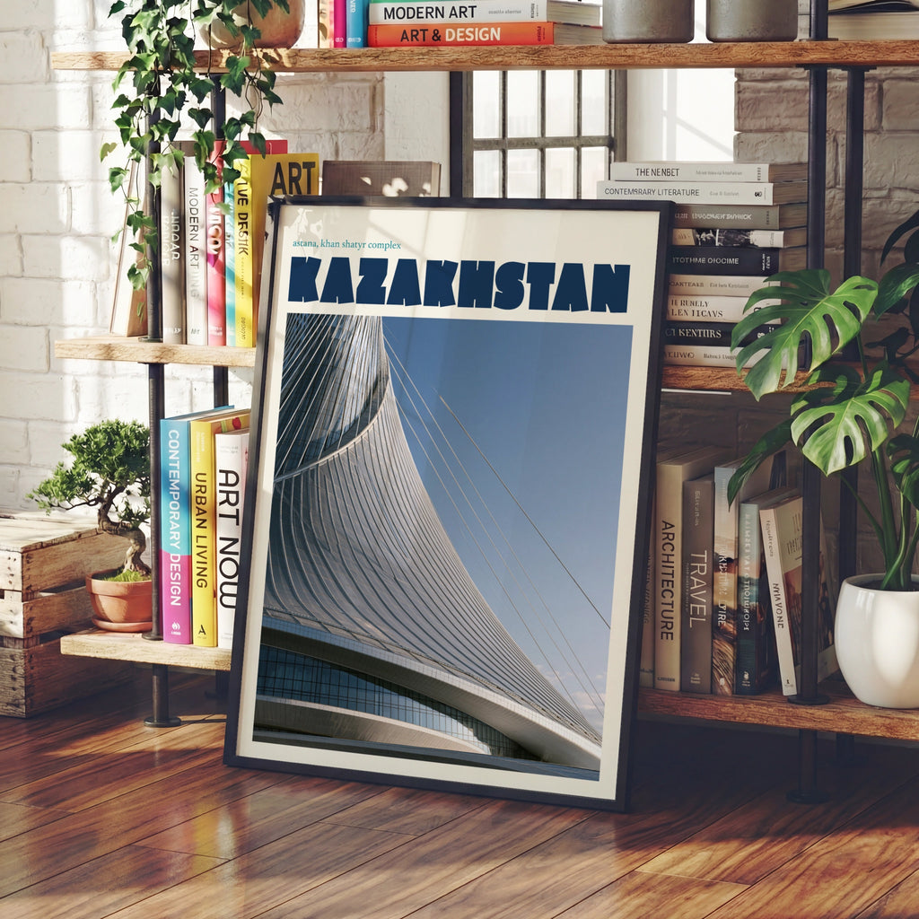 Kazakhstan Print, Astana Khan Shatyr Contemporary Architecture Travel Wall Art