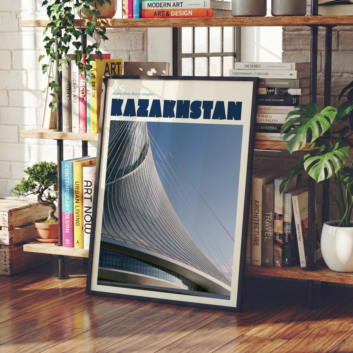 Kazakhstan Print, Astana Khan Shatyr Contemporary Architecture Travel Wall Art