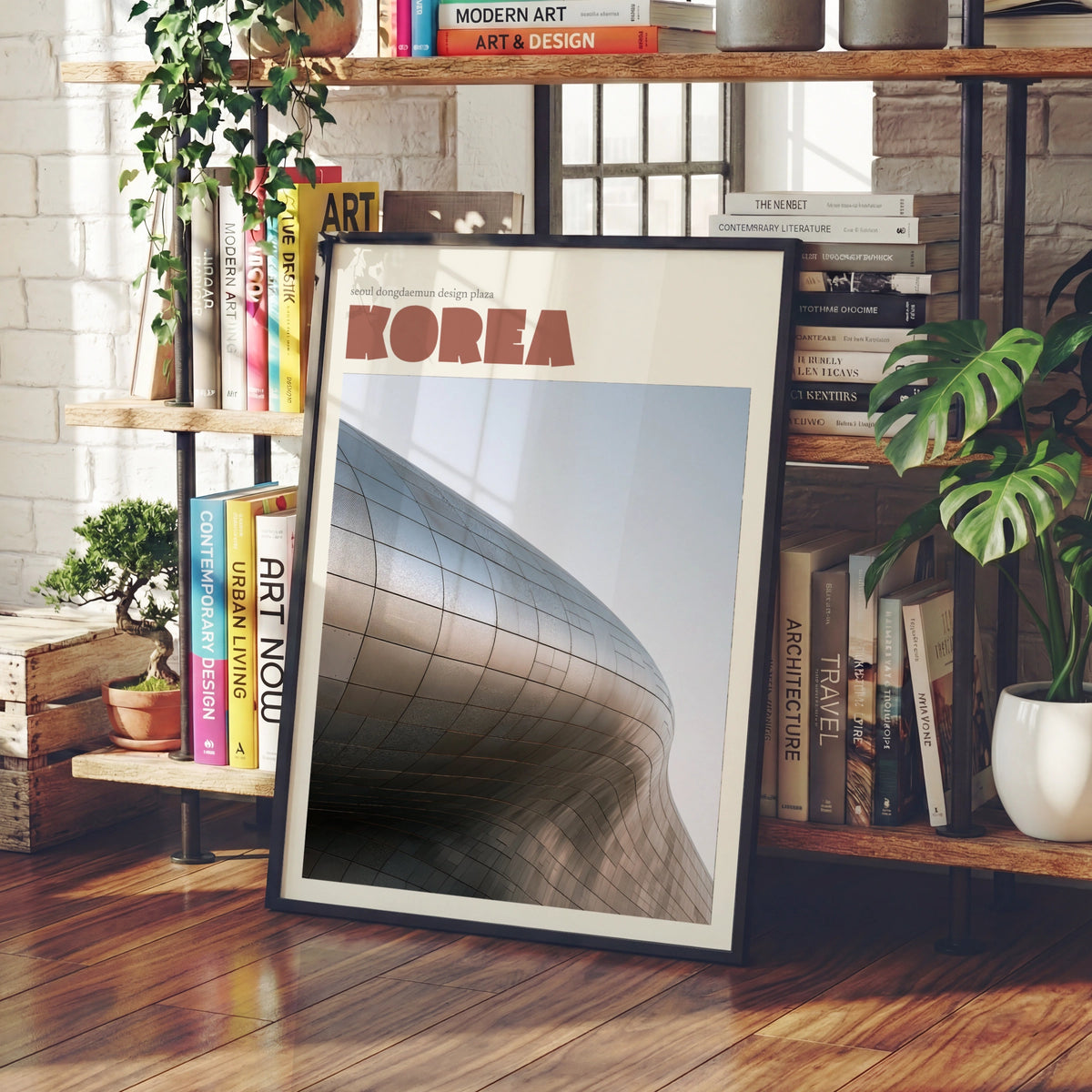 Seoul Korea Contemporary  Travel Poster, Dongdaemun Design Plaza, Architecture Wall Art Print