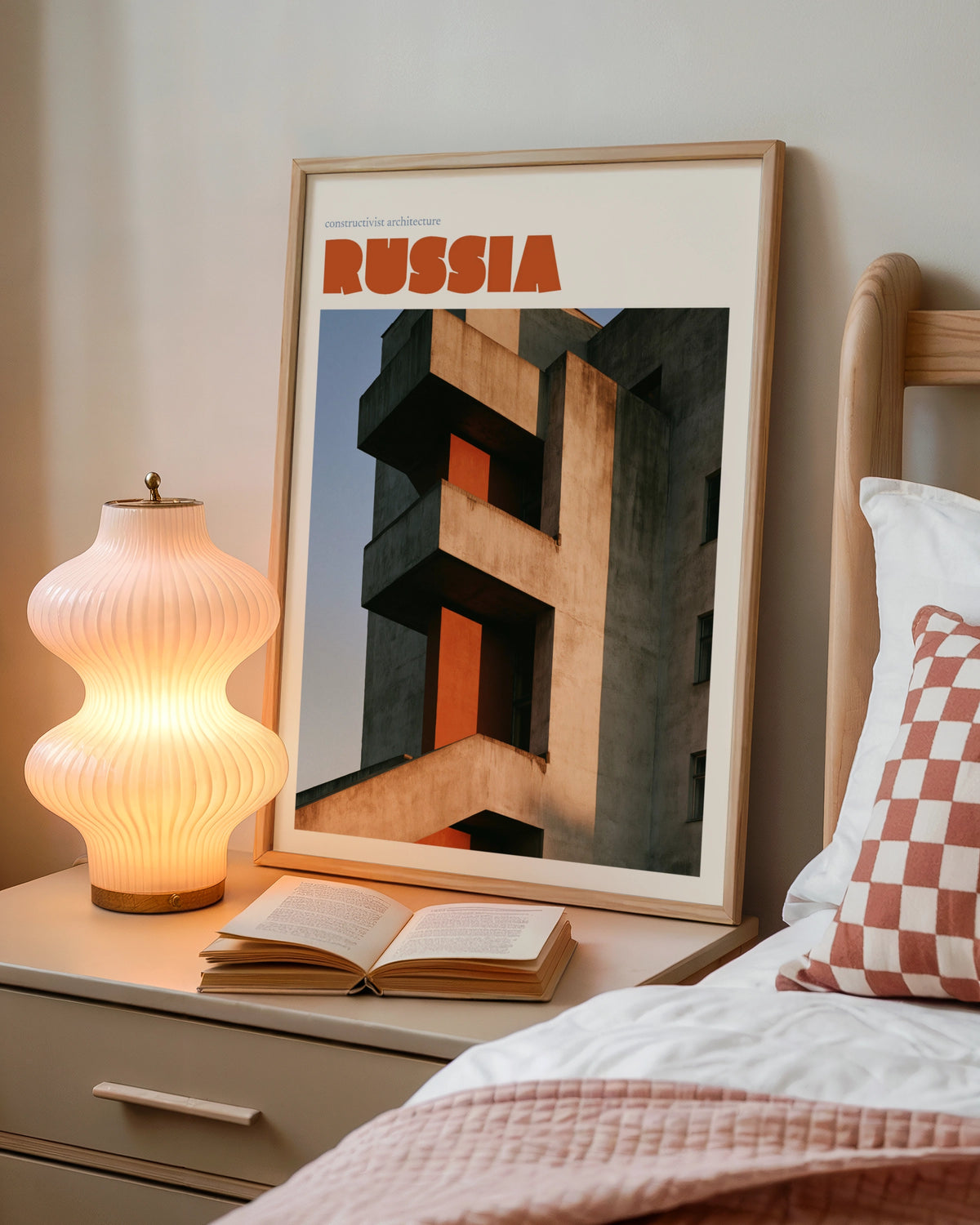 Russia Constructivist Architecture Poster, Retro Travel Print, Soviet Building Wall Art