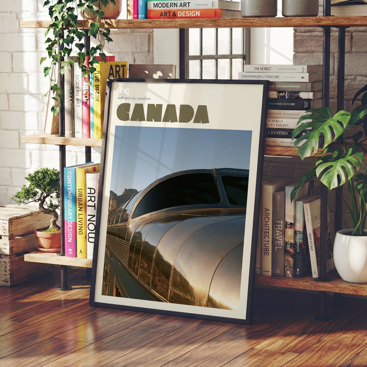 Canada Train Travel Art, contemporary The Canadian Rail Print, Wall Art Gift