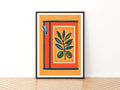 Vintage Food Poster Print, Olive Tin Can Art, Rustic Kitchen Decor, Retro Mid Century Risograph