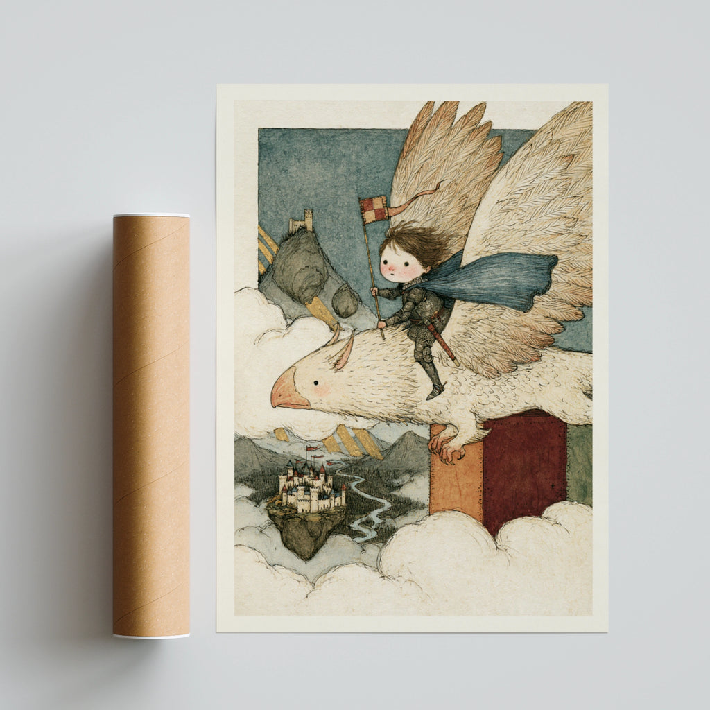 Fantasy Knight Boys Mythical Adventure Print