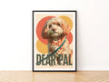 Retro Cockapoo Dog Print, Dear Pal Poster, Vintage Style Dog Wall Art, Doodle Gift
