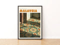 Malaysia George Town Print, contemporary Travel Art, Peranakan Tile Wall Art