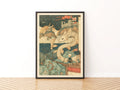  Dragon & Knight Children's Print, Fantasy Sea Adventure, Kids Wall Art Collectable Art