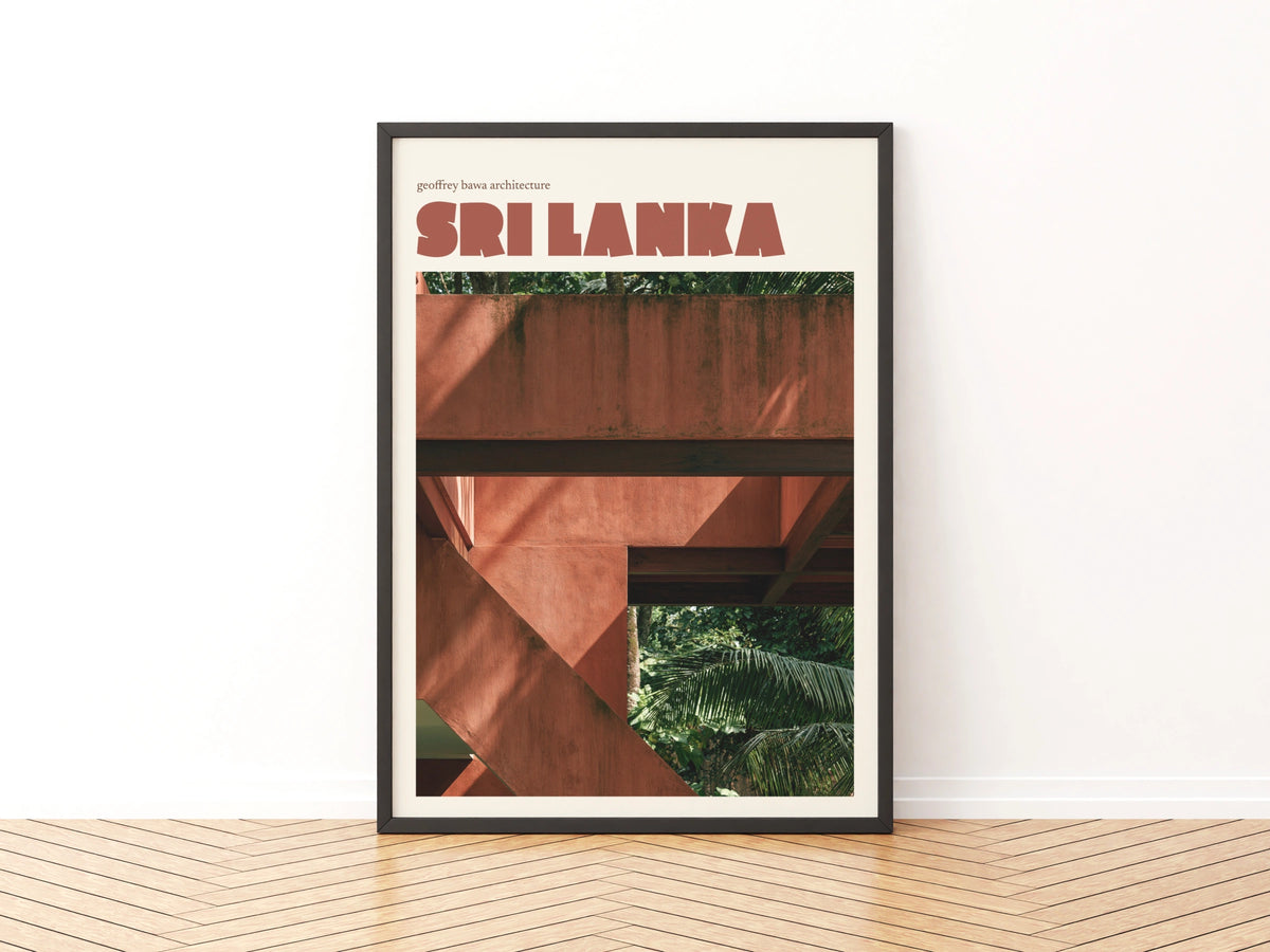 Sri Lanka Print, Geoffrey Bawa Architecture Contemporary Travel Wall Art