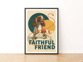 Retro Spaniel Dog Print, Faithful Friend Wall Art, Vintage Style Cocker Spaniel Gift