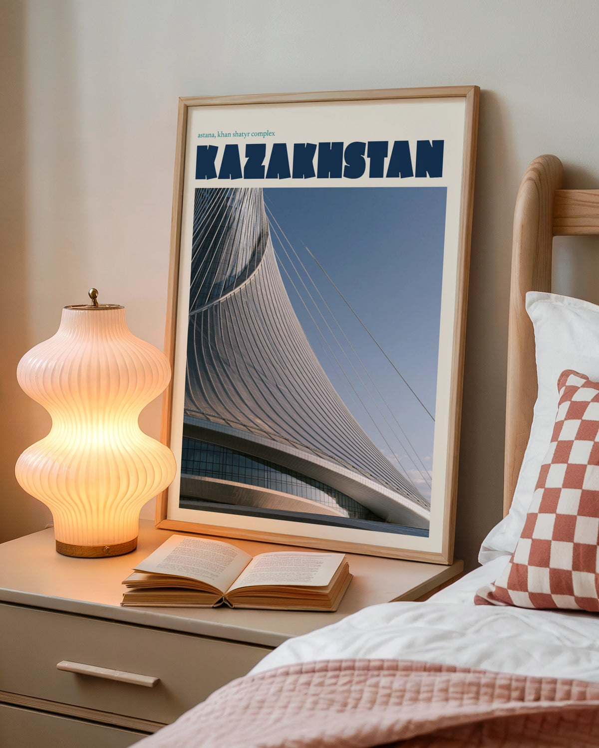 Kazakhstan Print, Astana Khan Shatyr Contemporary Architecture Travel Wall Art