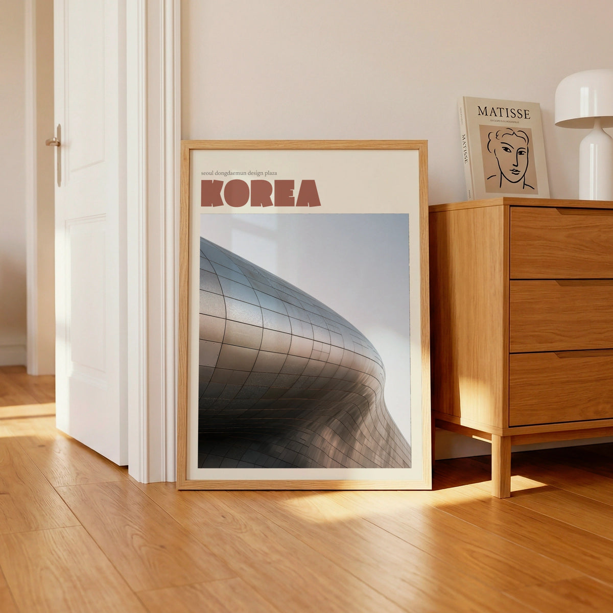 Seoul Korea Contemporary  Travel Poster, Dongdaemun Design Plaza, Architecture Wall Art Print