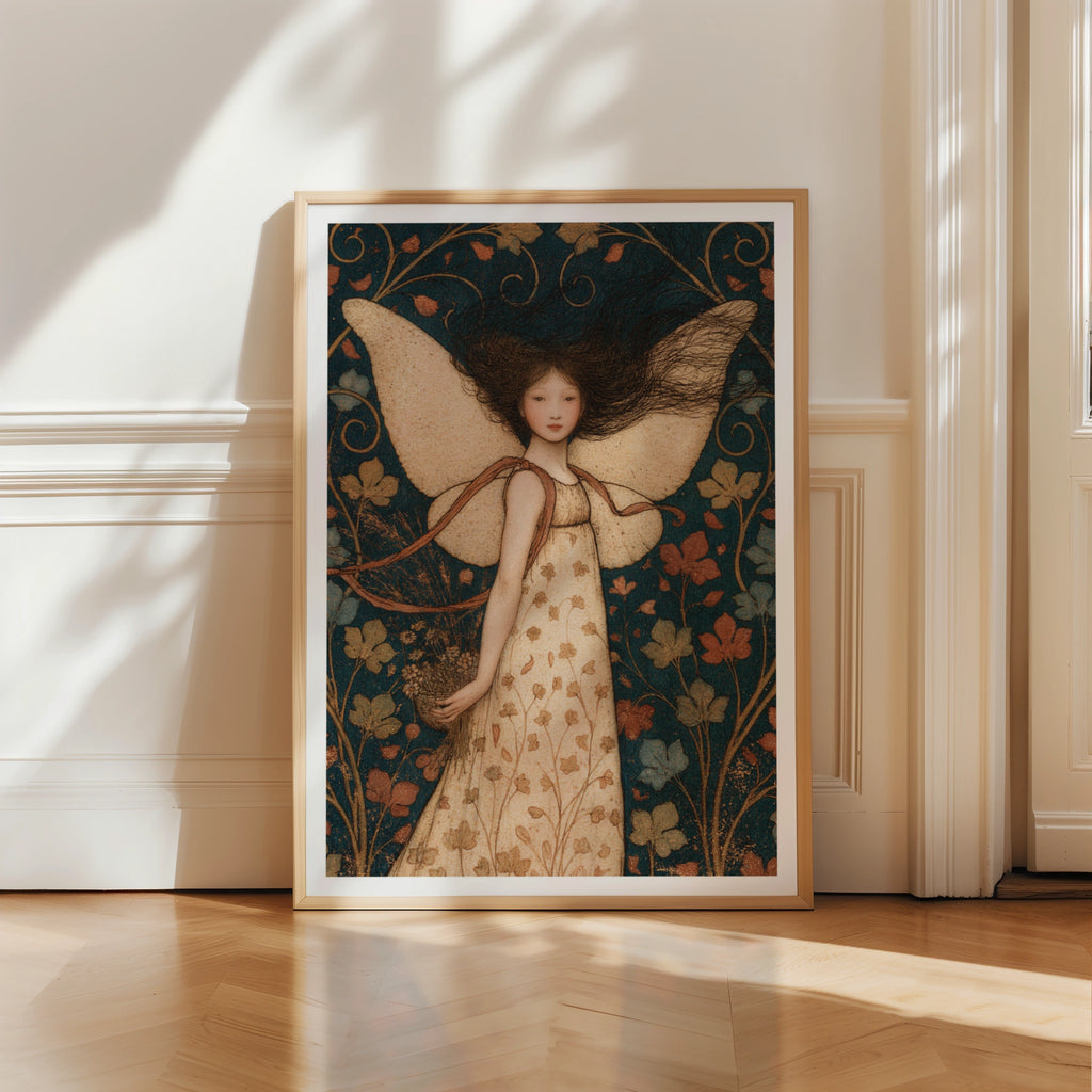 Wind Fairy - Magical Weather Fairy -  Girl's Nursery print, Arthur Rackham Inspired Art