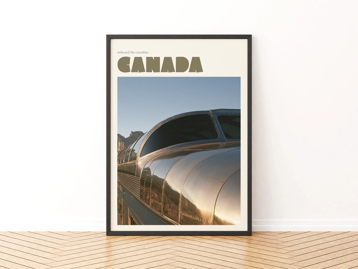 Canada Train Travel Art, contemporary The Canadian Rail Print, Wall Art Gift