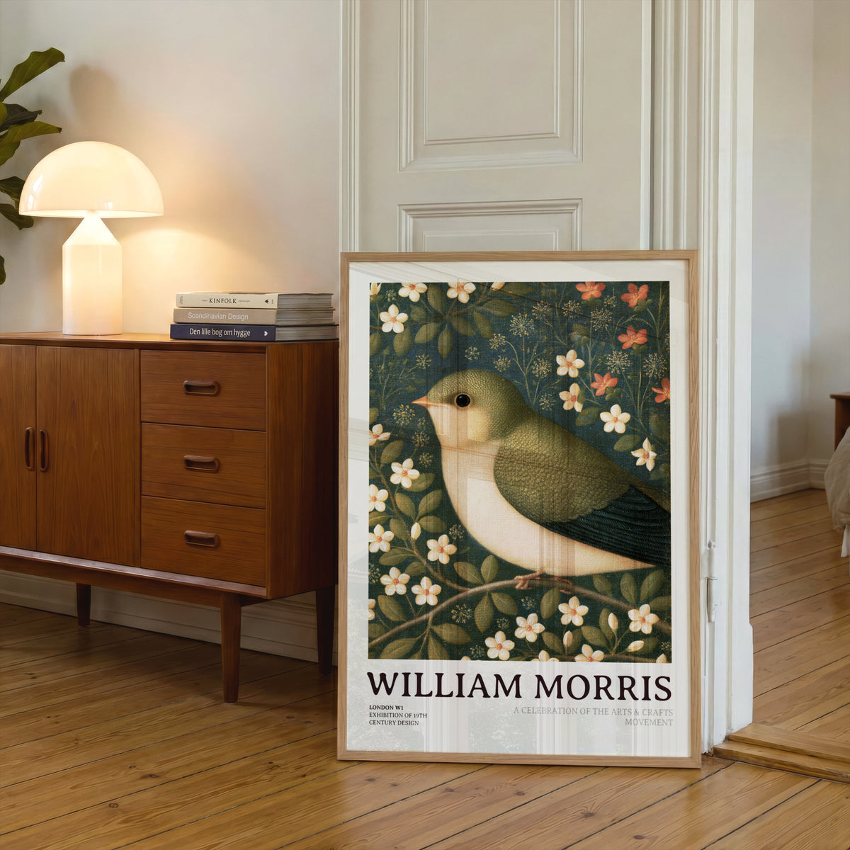 William Morris Bird Print, Classic Inspired Prints, Arts and Crafts Poster, Floral Bird Wall Art