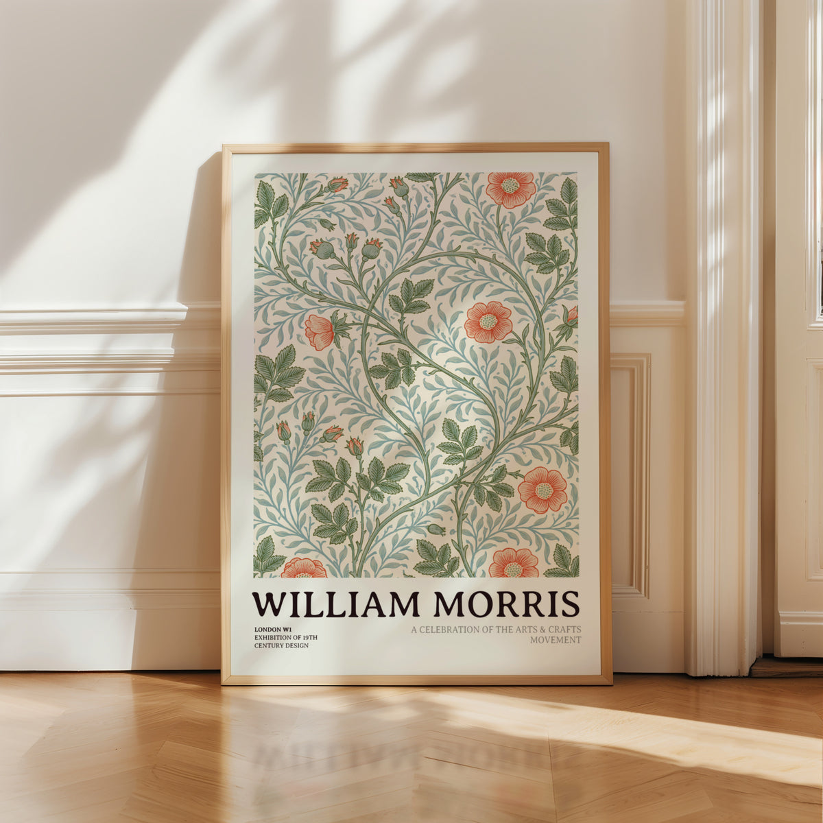 William Morris Exhibition Poster, Arts and Crafts Floral Wall Art, Classic Inspired Prints