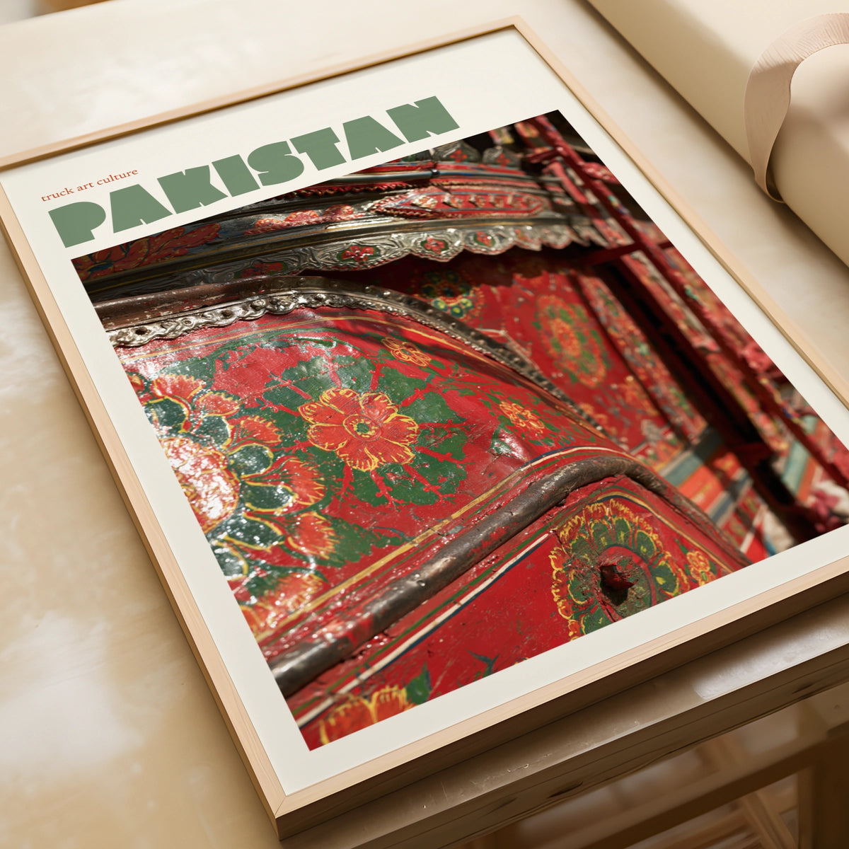 Pakistan Truck Art Print, Contemporary Travel Wall Art, Colourful South Asia Decor