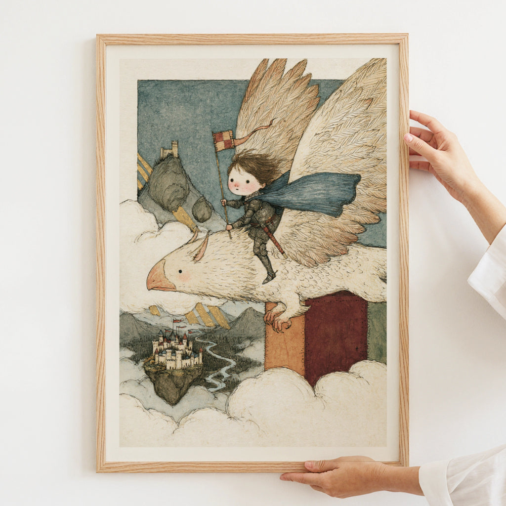 Fantasy Knight Boys Mythical Adventure Print