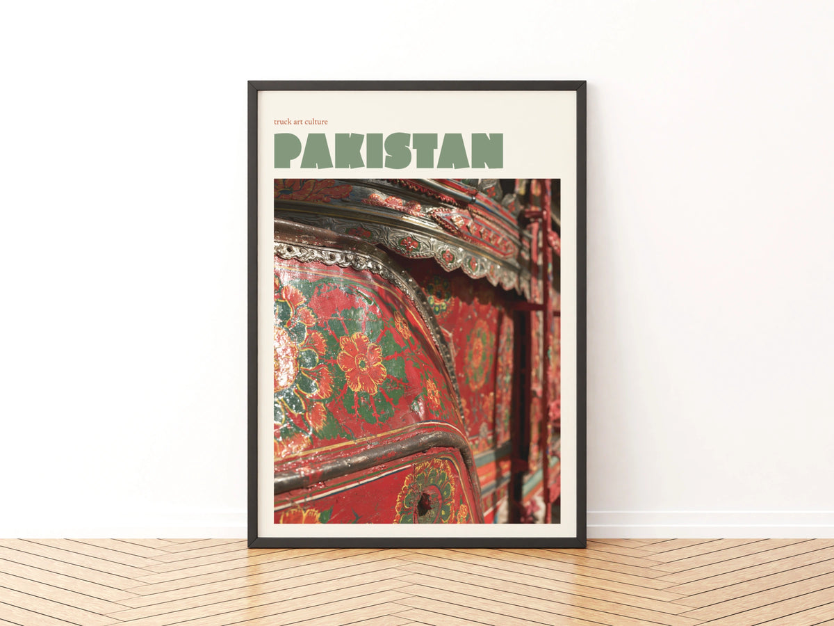 Pakistan Truck Art Print, Contemporary Travel Wall Art, Colourful South Asia Decor