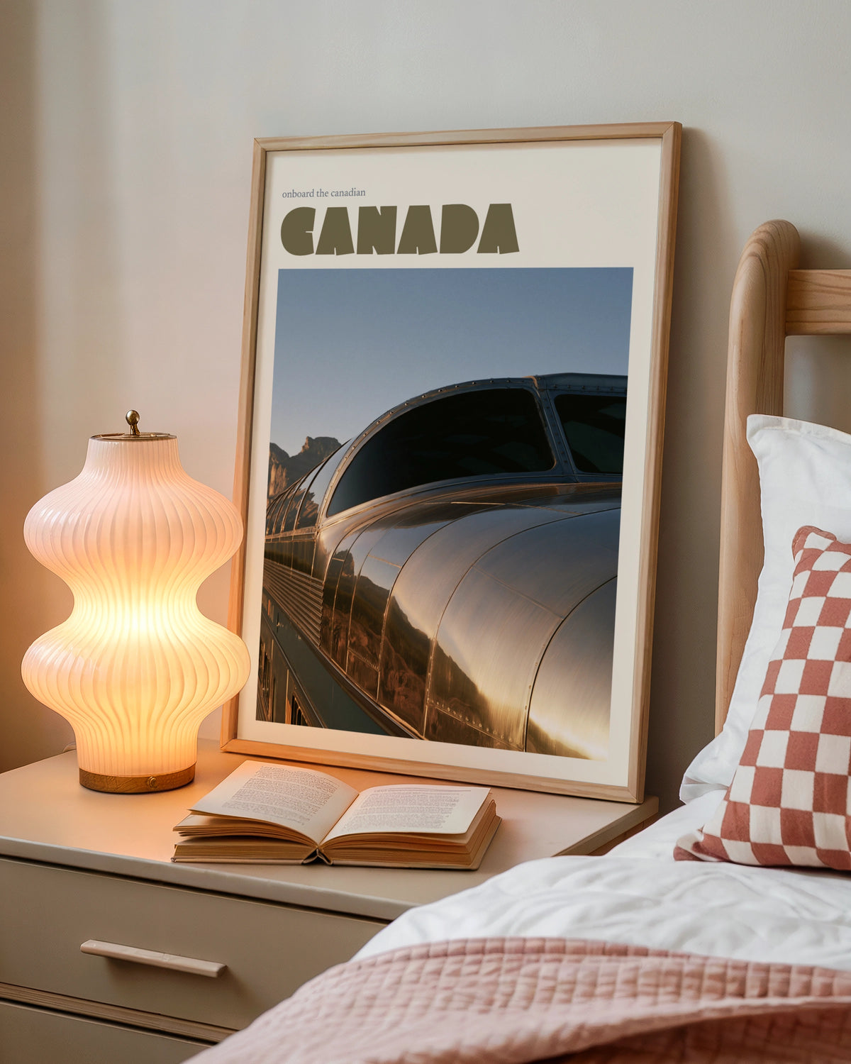 Canada Train Travel Art, contemporary The Canadian Rail Print, Wall Art Gift