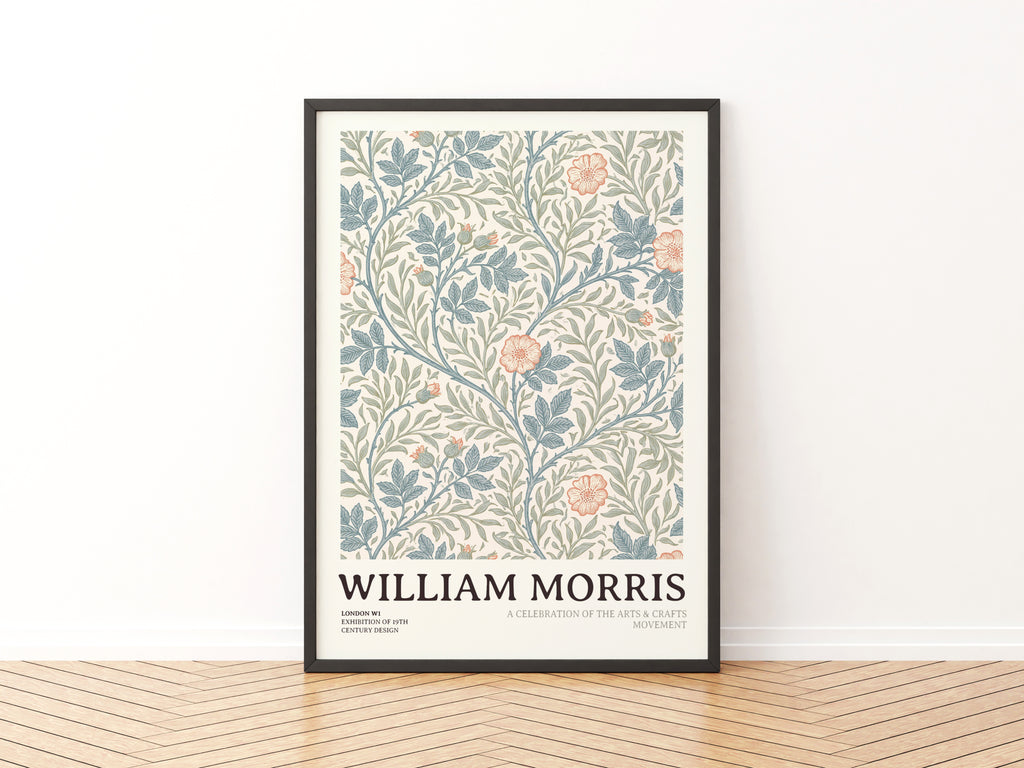 William Morris Floral Print, Arts and Crafts Exhibition Poster, Classic Inspired Prints