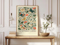 Butterfly Garden Print, Botanical Wall Art, Victorian Natural History Poster, Floral Nature Decor