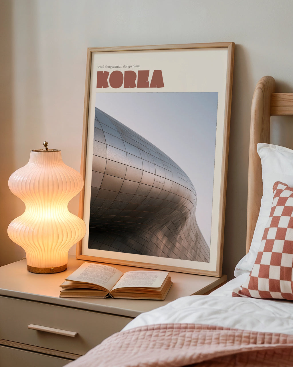Seoul Korea Contemporary  Travel Poster, Dongdaemun Design Plaza, Architecture Wall Art Print