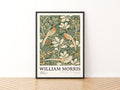 William Morris Pheasant Print, Arts and Crafts Exhibition Poster, Green Botanical Wall Art